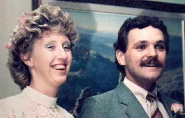 Man and woman getting married